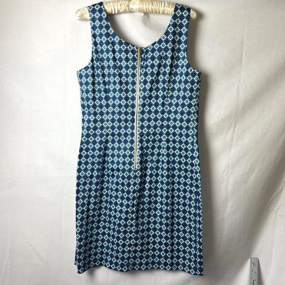 Laundry by Design  Mini Sundress Sz 8 Zipper Blue White Cotton Blue White - Picture 2 of 7